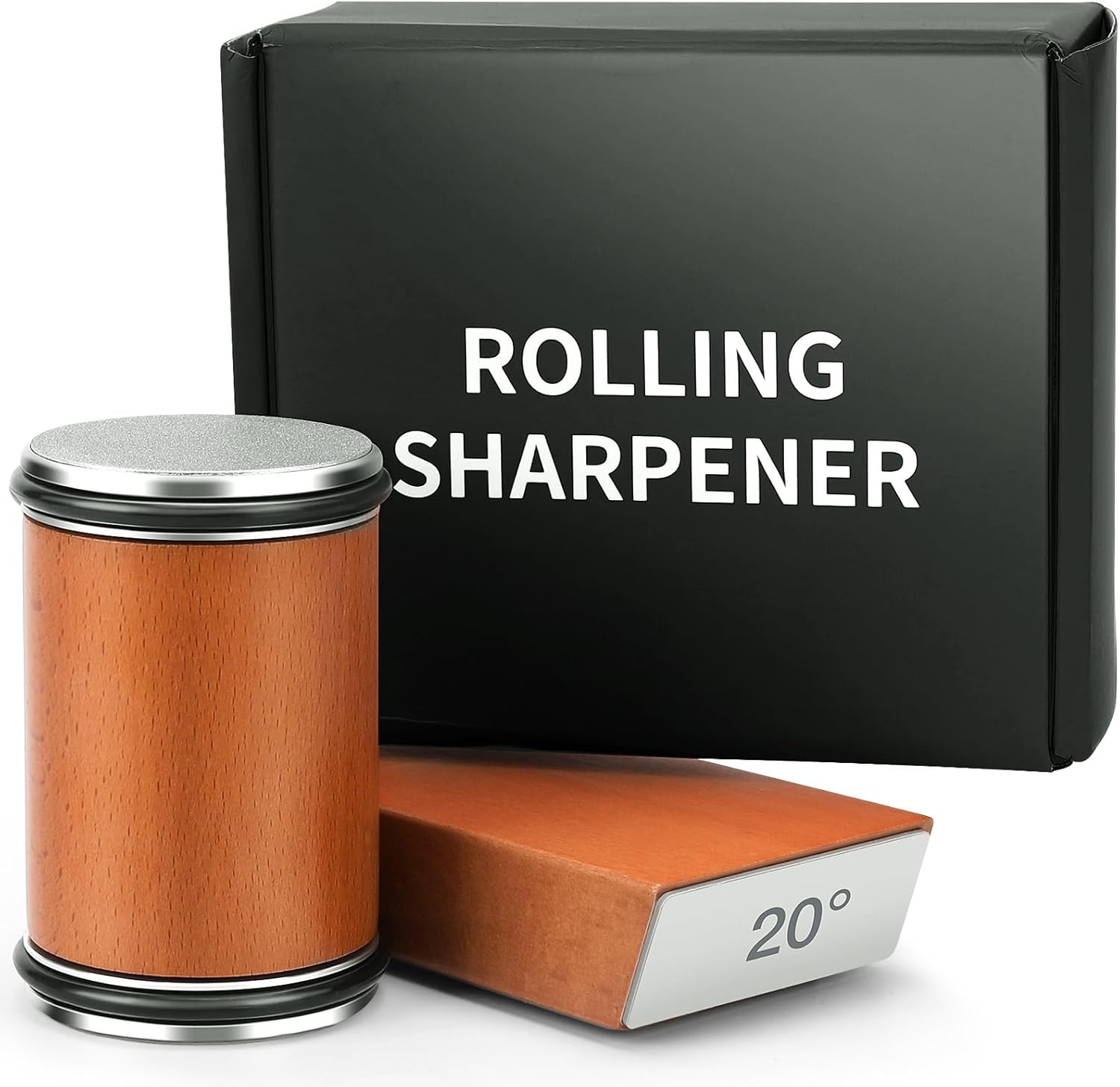 Rolling Knife Sharpener Kit,Knife Sharpener Tool,15 & 20 Degree Sharpening