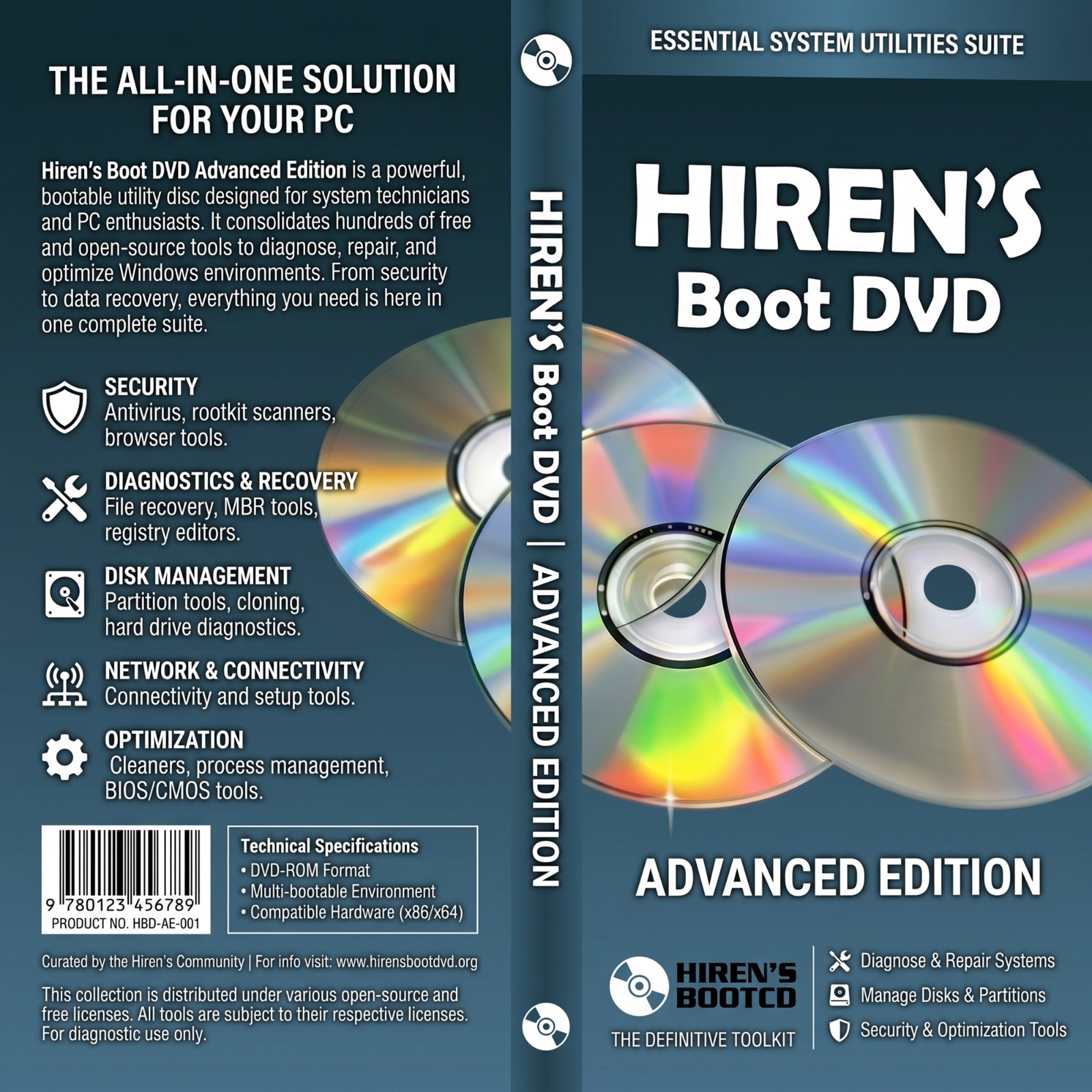 Hiren v15.2 Bootable DVD/USB