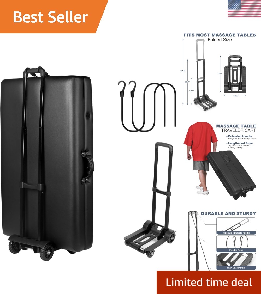 Portable Massage Table Cart with Wheels - Lightweight & Foldable Convenience