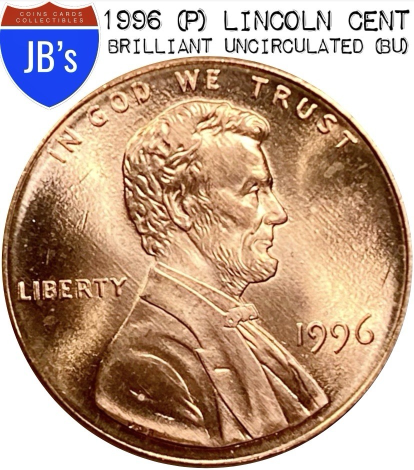 1996 (P) Lincoln Memorial Cent Penny 1c - BRILLIANT UNCIRCULATED (BU)