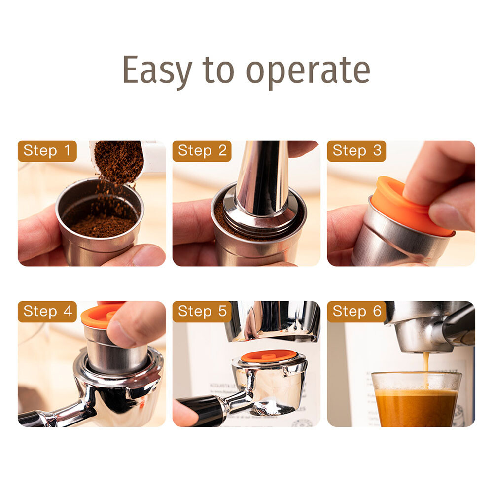 Stainless Steel Reusable Capsule Shell Coffee Pods Kit For Illy Coffee Machine