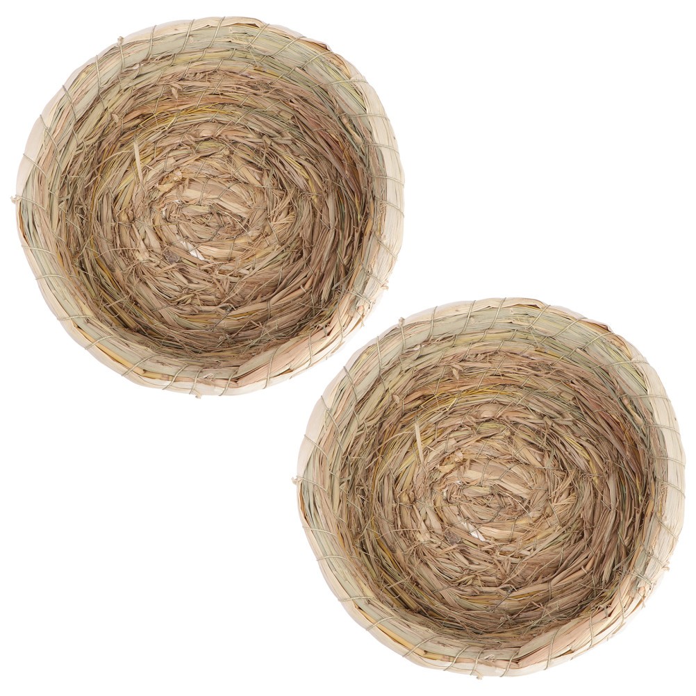 2Pcs Bird Breeding Nests Reusable Pet Pigeon Nests Coffee Color