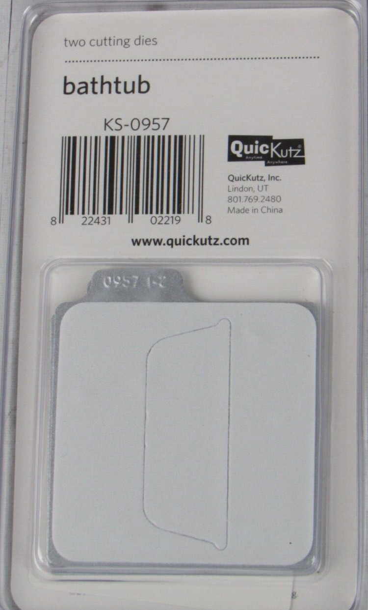 QuicKutz Bathtub 2x2, 2 Cutting Die Set KS-0957
