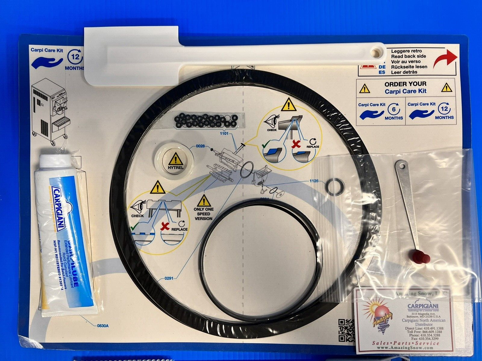 Carpigiani Parts Batch Freezer Complete  LB 302 RTX Tune Up Kit