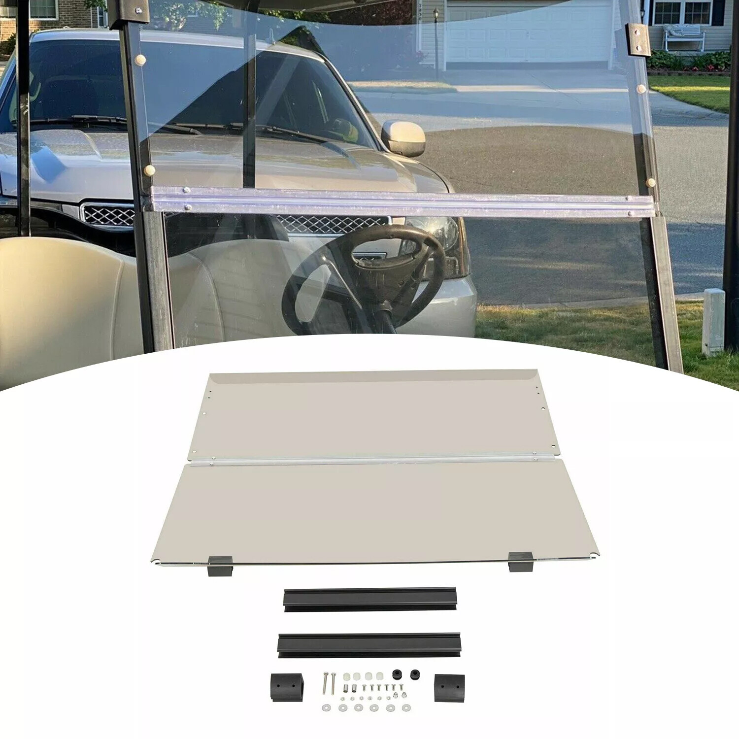 Foldable Tinted Golf Cart Windshield Windscreen For Yamaha G29 Drive 2007-2016