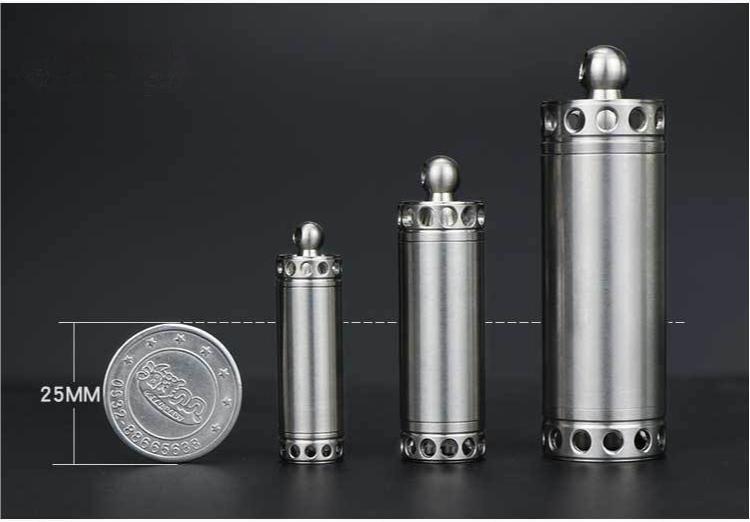 Titanium Pill Holder Case Organizer Container Portable Waterproof Keychain EDC