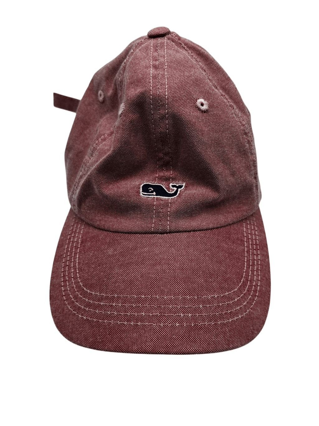 Vineyard Vines Distressed Hat Cap Adjustable Back Strap Whale Pink One Size