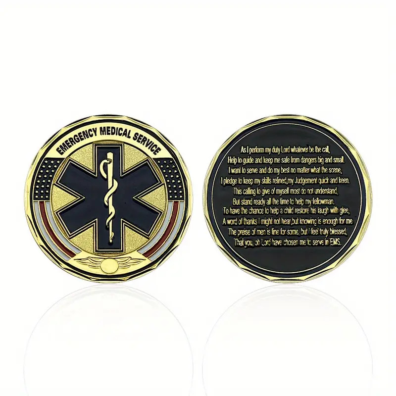 Emergency Medical Service Challenge Coin Collectable Commemorative EMT 1-pc
