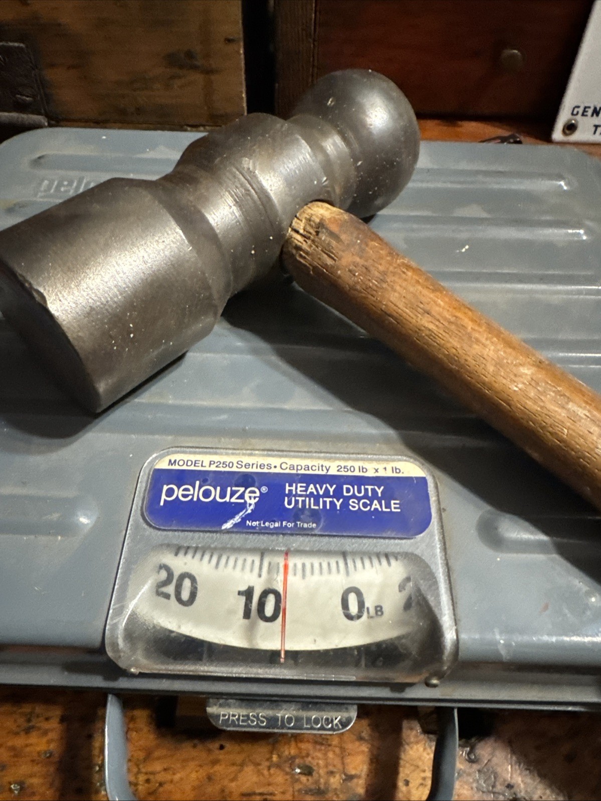 Vintage Huge 7 lb Ball Peen Hammer