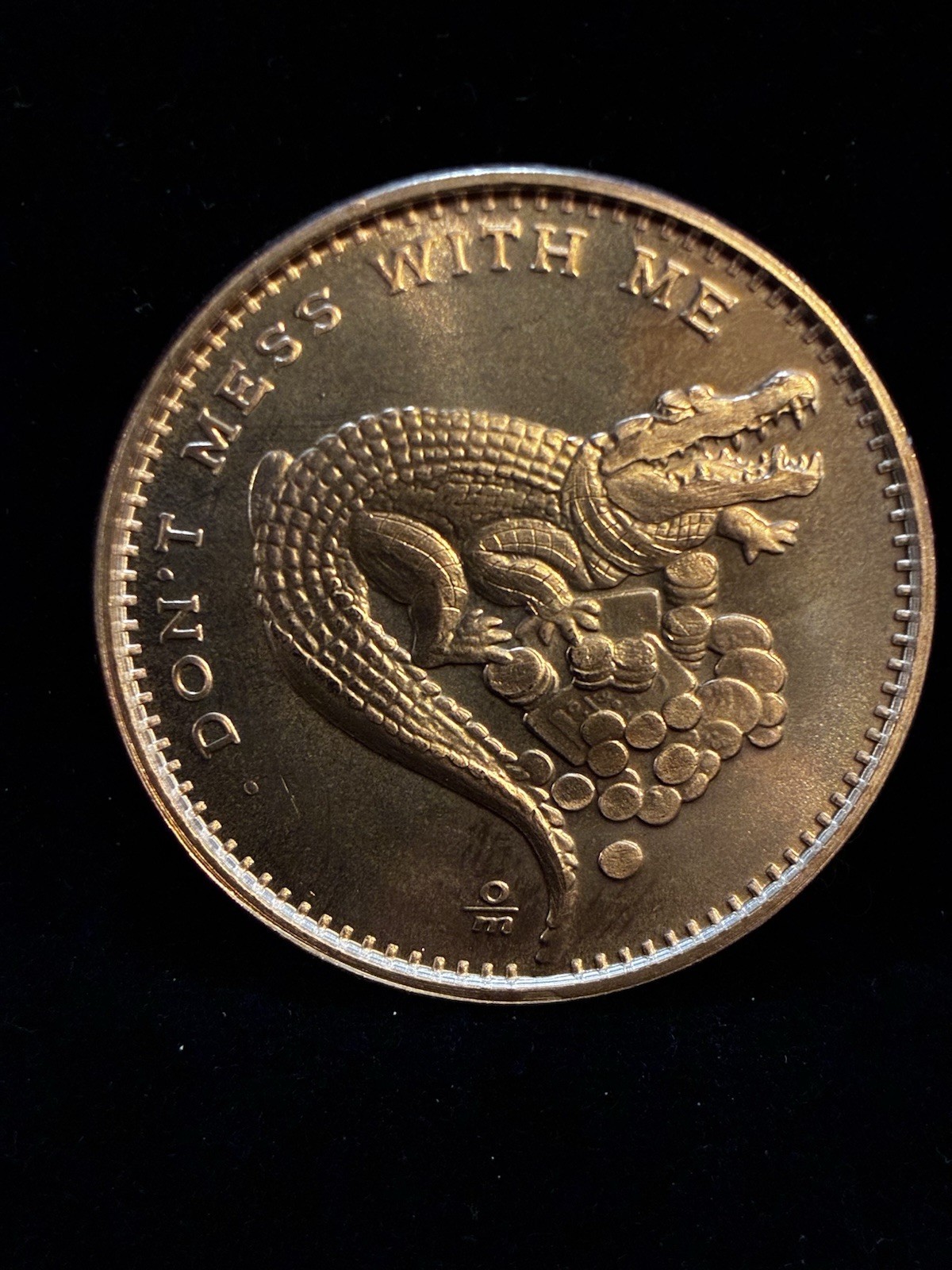 Alligator 1 Oz. .999 fine Copper Round "Don't Mess With Me" BU, Florida