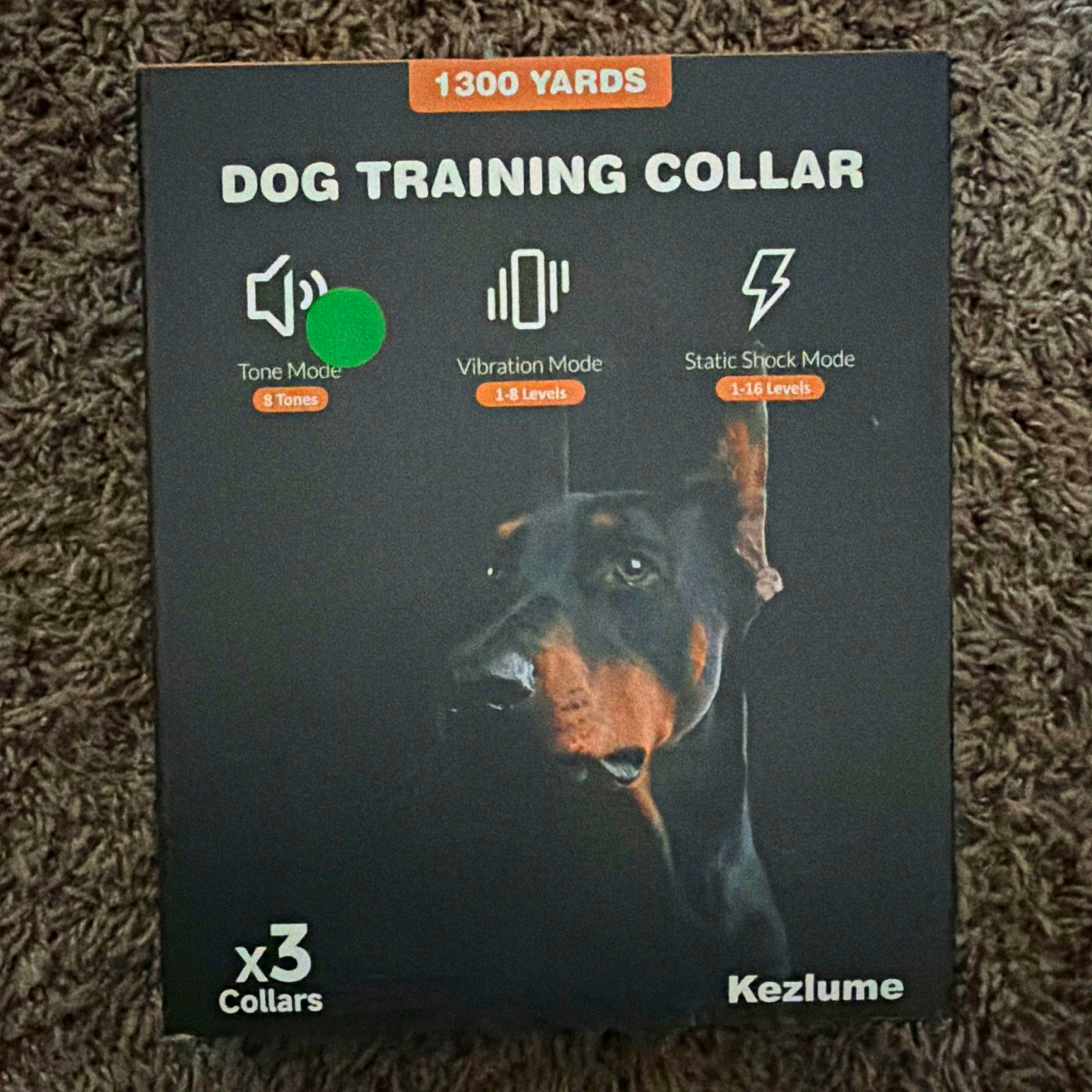 Kezlume KEZ01 1300yd Remote Dog Training Collar Set 3 Vibration/Static