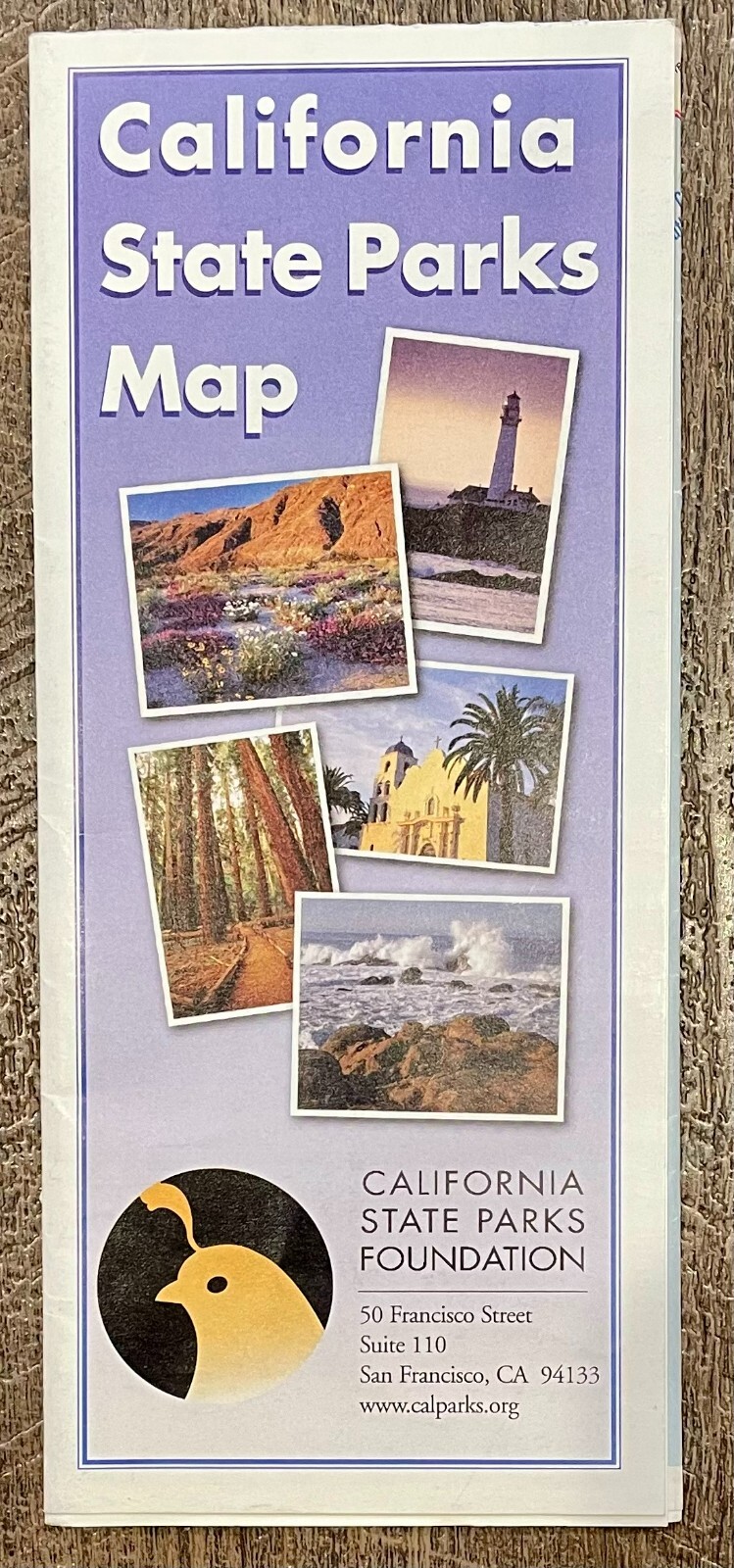 New California State Parks Fold Out Map 22 x 17 inches
