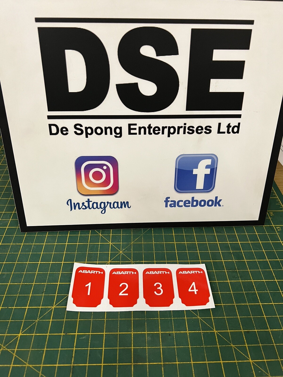 Red Abarth 500 595 695 Punto Evo Bosch Coil  Number Sticker Fiat Turbo SS DSE