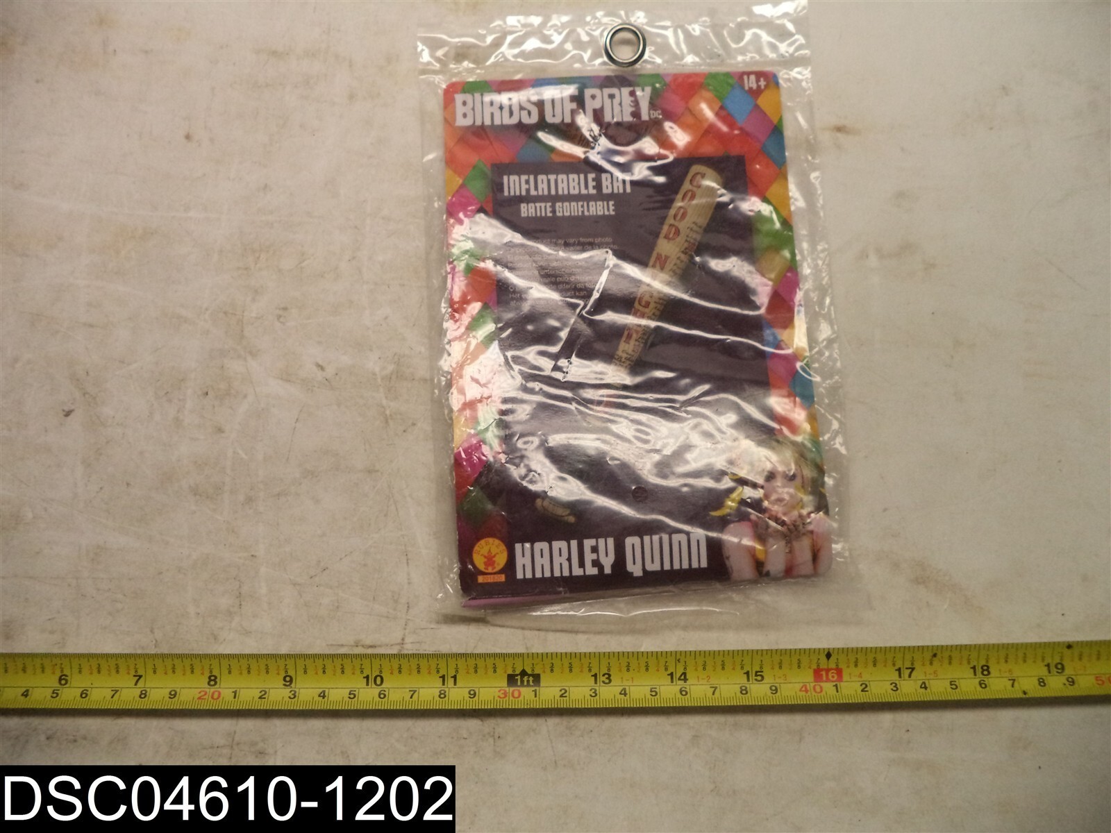 66360 Harley Quinn Birds of Prey Good Night Inflatable Bat 082686212823