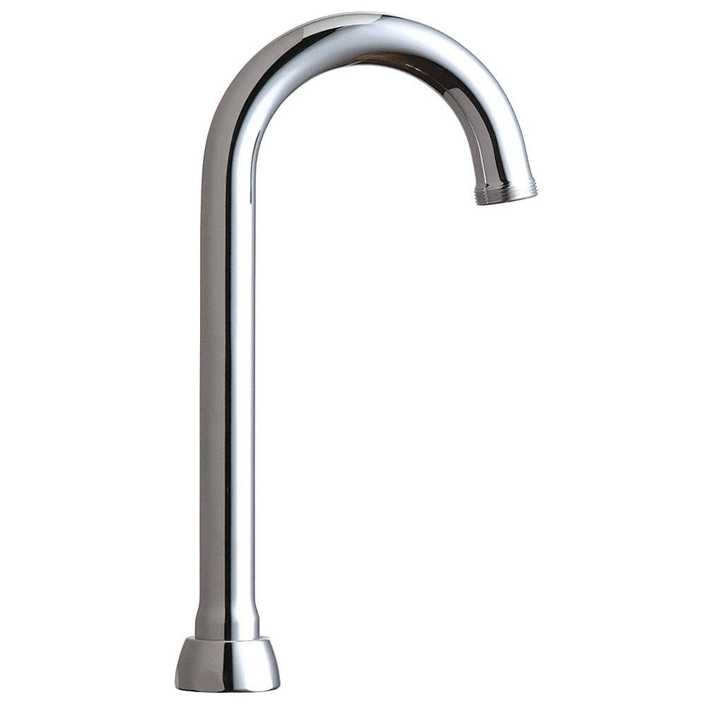 CHICAGO FAUCETS GN1AJKABCP Spout,Brass,Fits Chicago Faucets 26Y220
