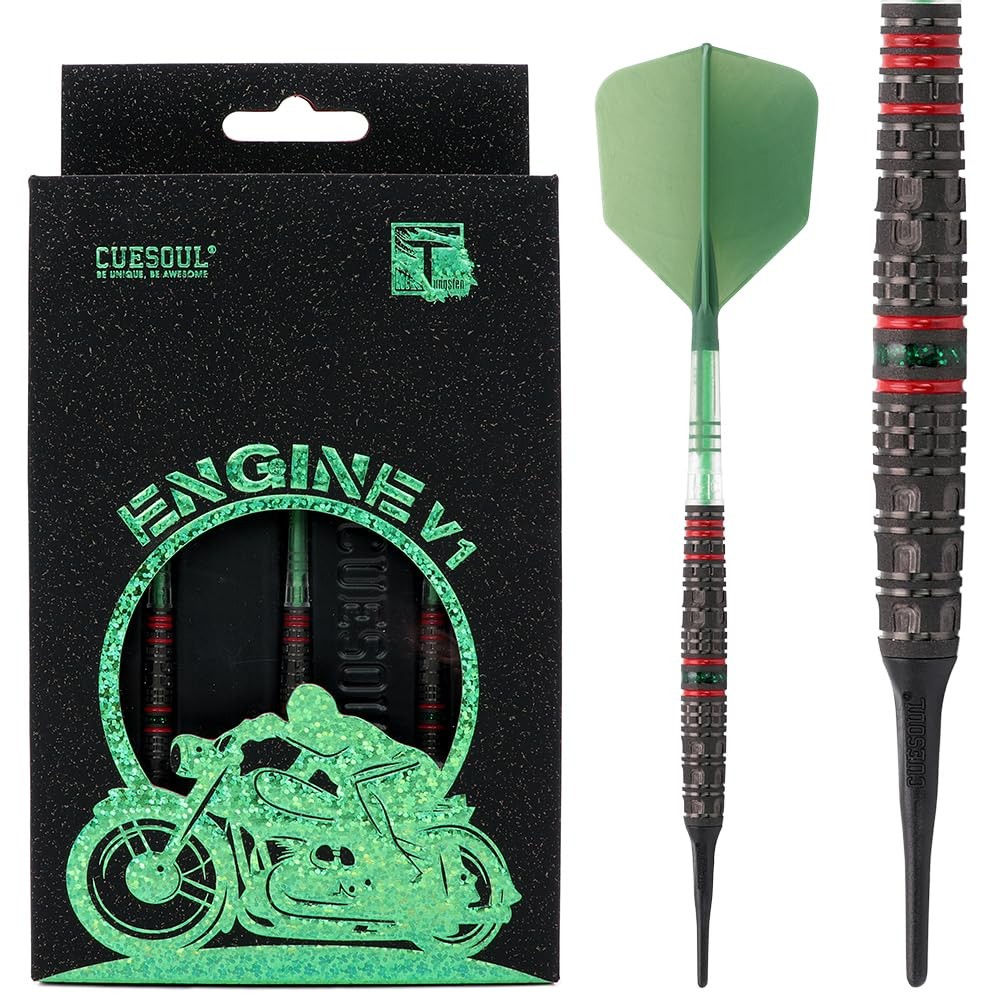 CUESOUL V1 21g Soft Tip 90% Tungsten Dart Set Oil Painting Surface Effect Barrel