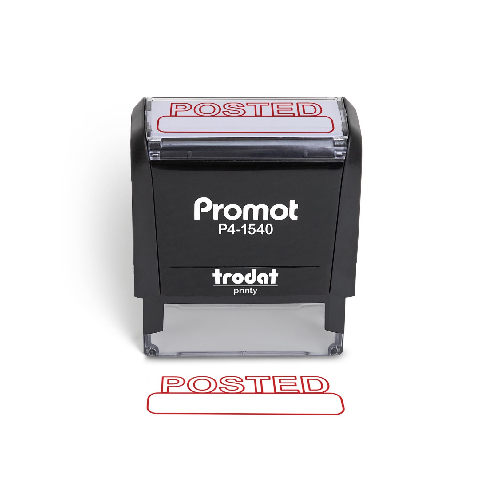 Posted Self Inking Rubber Stamp - Refillable Stampers for Office - Business, ...