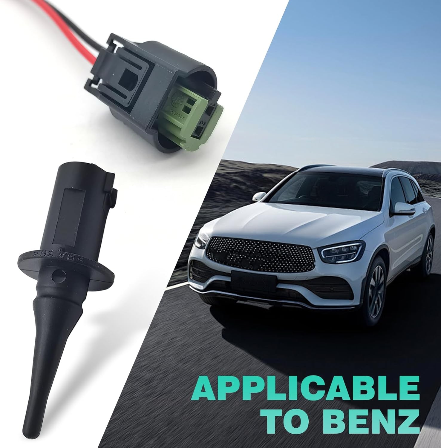 2 PCS Outer Ambient Air Temperature Sensor, High Temperature Resistant Sensor wi
