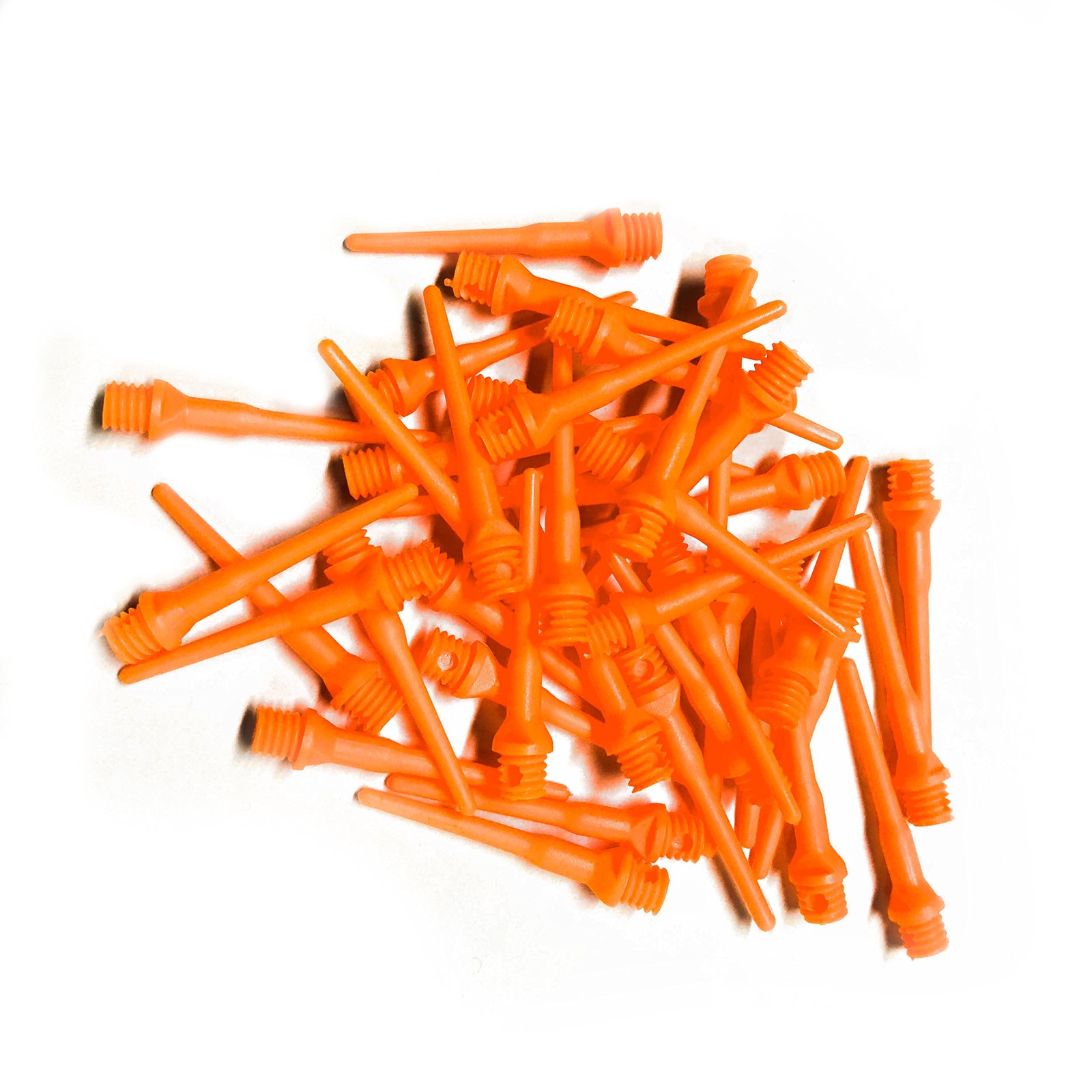 Neon Orange Long Tufflex Extra Strong 2BA 3/16" Thread Soft Tip Dart Points 1...
