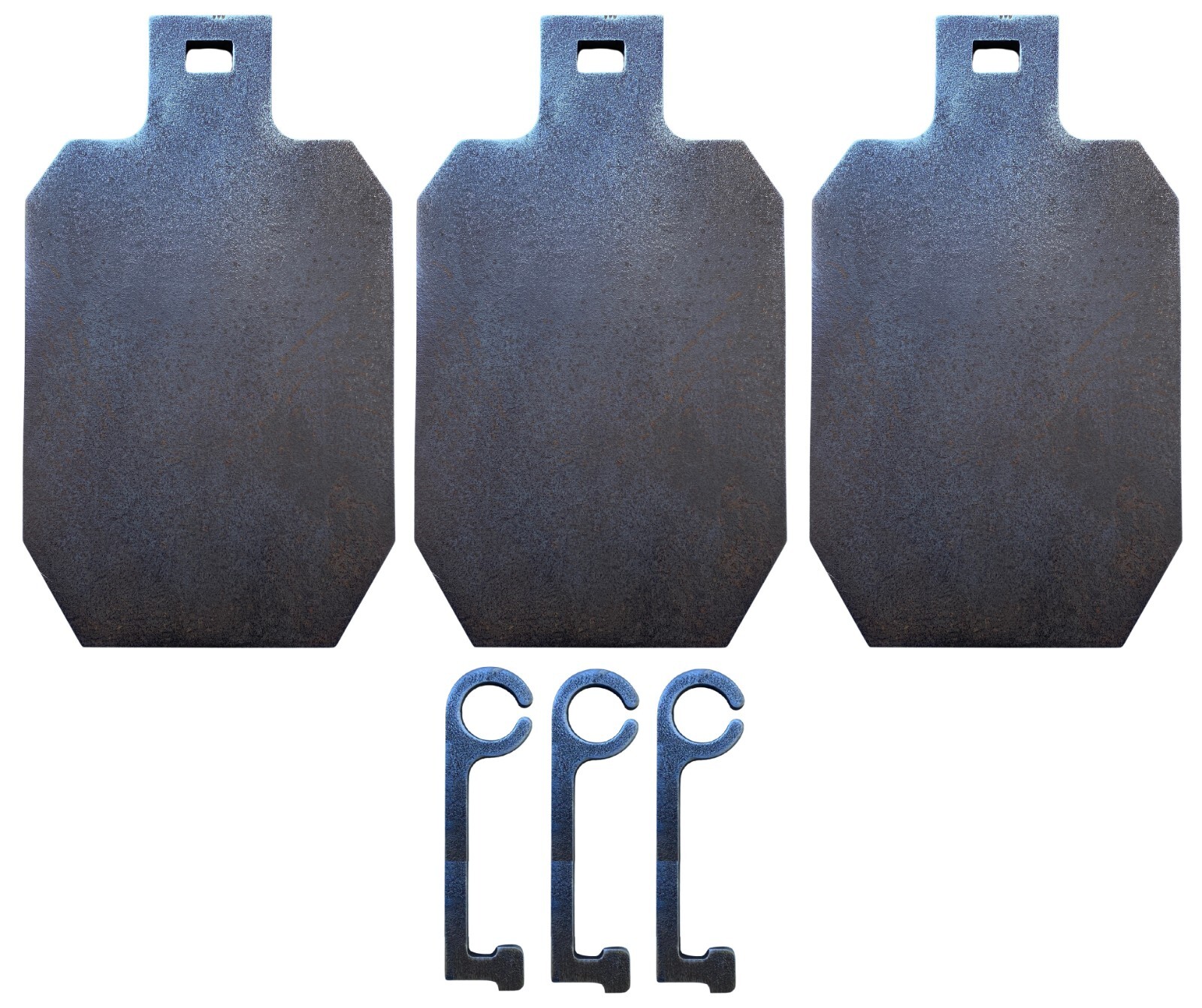 3/8" AR500 Know Your Limits 7"x12" IDPA Interlocking Steel Shooting Targets 3pc