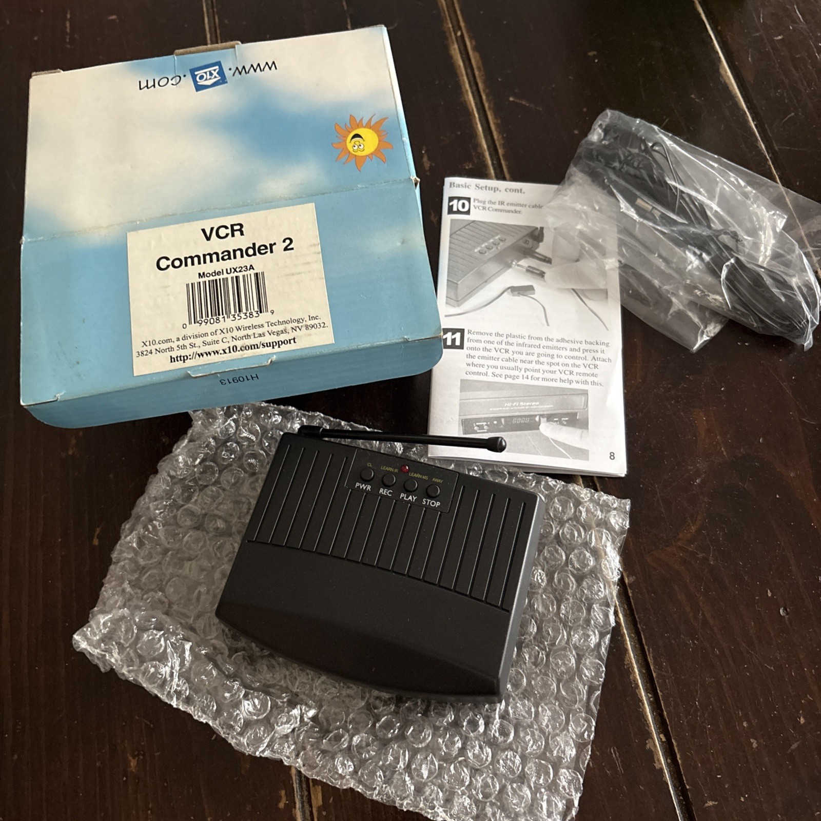 X10 VCR Commander Controller Model UX23A-C Brand New in Box #mD