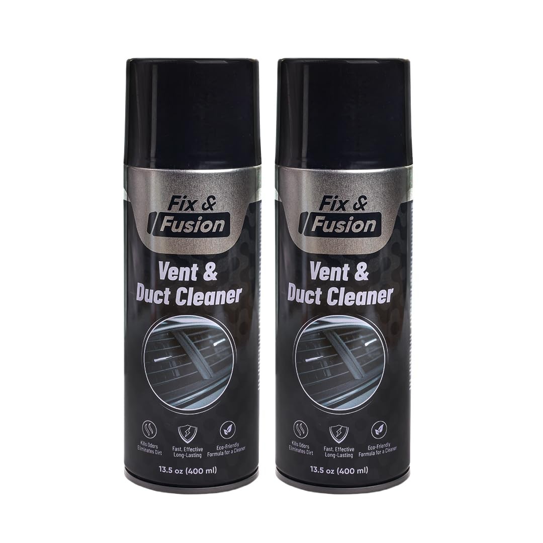 FIX & FUSION A/C Vent and Duct Cleaner (13.5 oz)| Foaming Spray 2 Pack, White