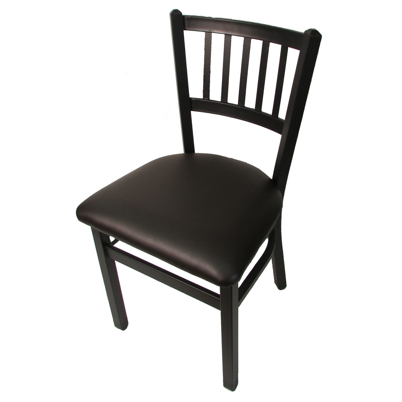 Oak Street Mfg SL2090ESP Verticalback Chair w/Espresso Vinyl Seat