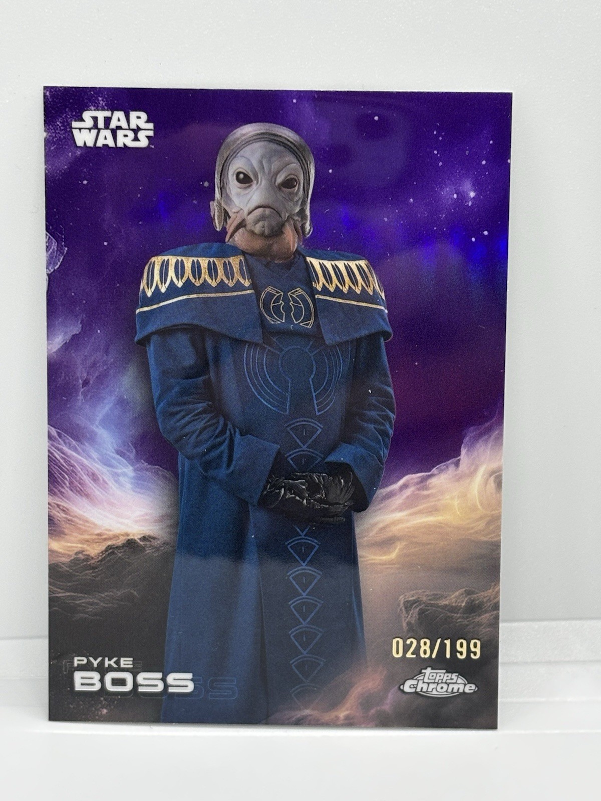 2025 Topps Chrome Star Wars Pyke Boss Kamino Purple Refractor /199 #149