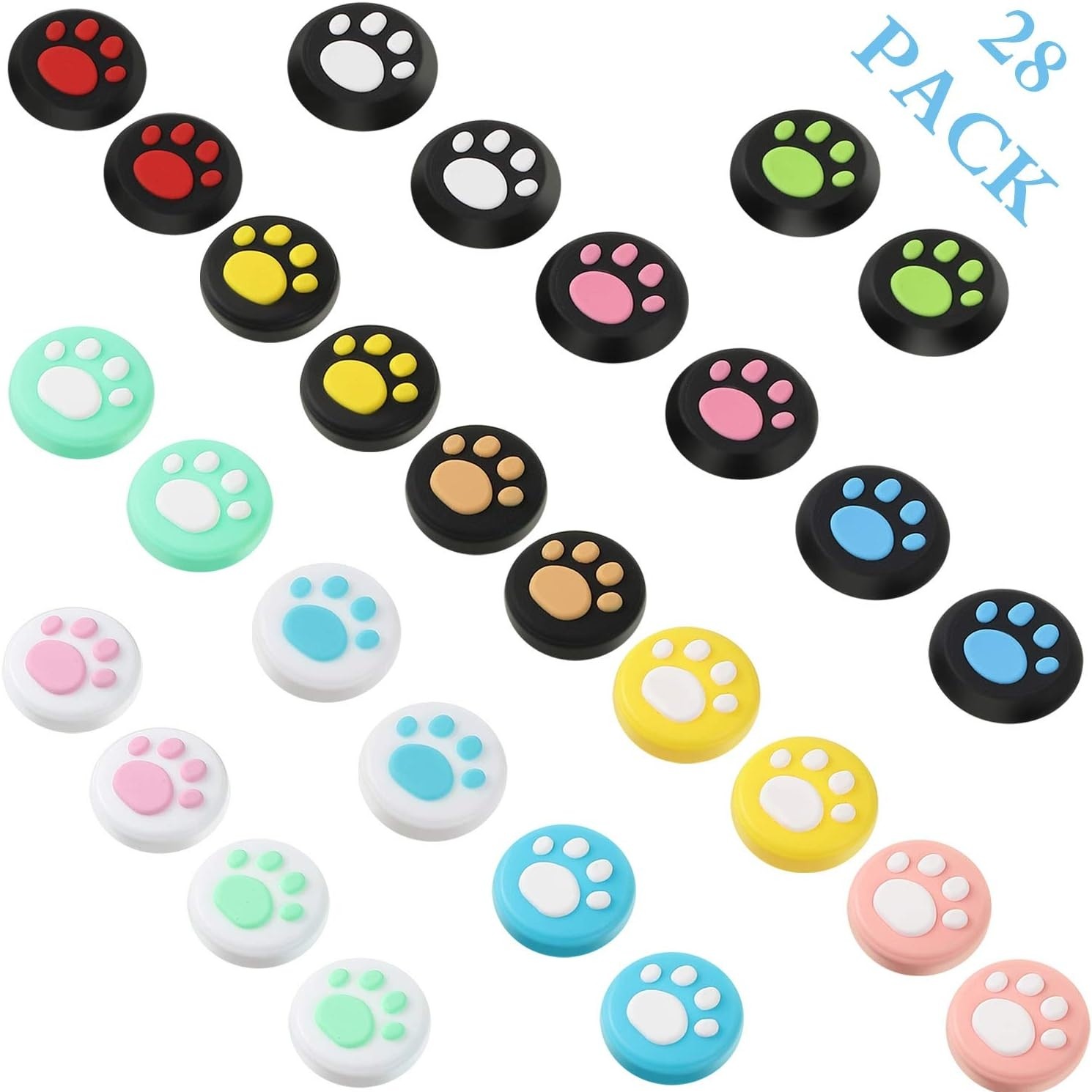 Cute Cat Claw Joystick Thumb Grip Caps for Nintendo Switch Lite