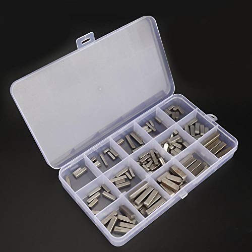 140 PCS Round Ended Feather Key Set Stock Assortment Square Parallel Shaft