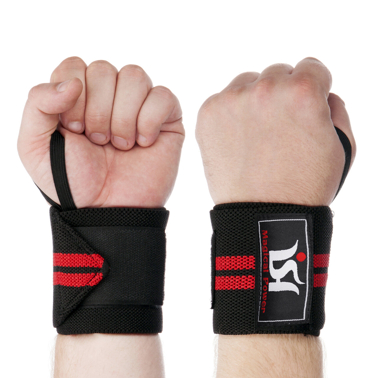 Power weight lifting training wrist wraps gym workout straps supports exercise
