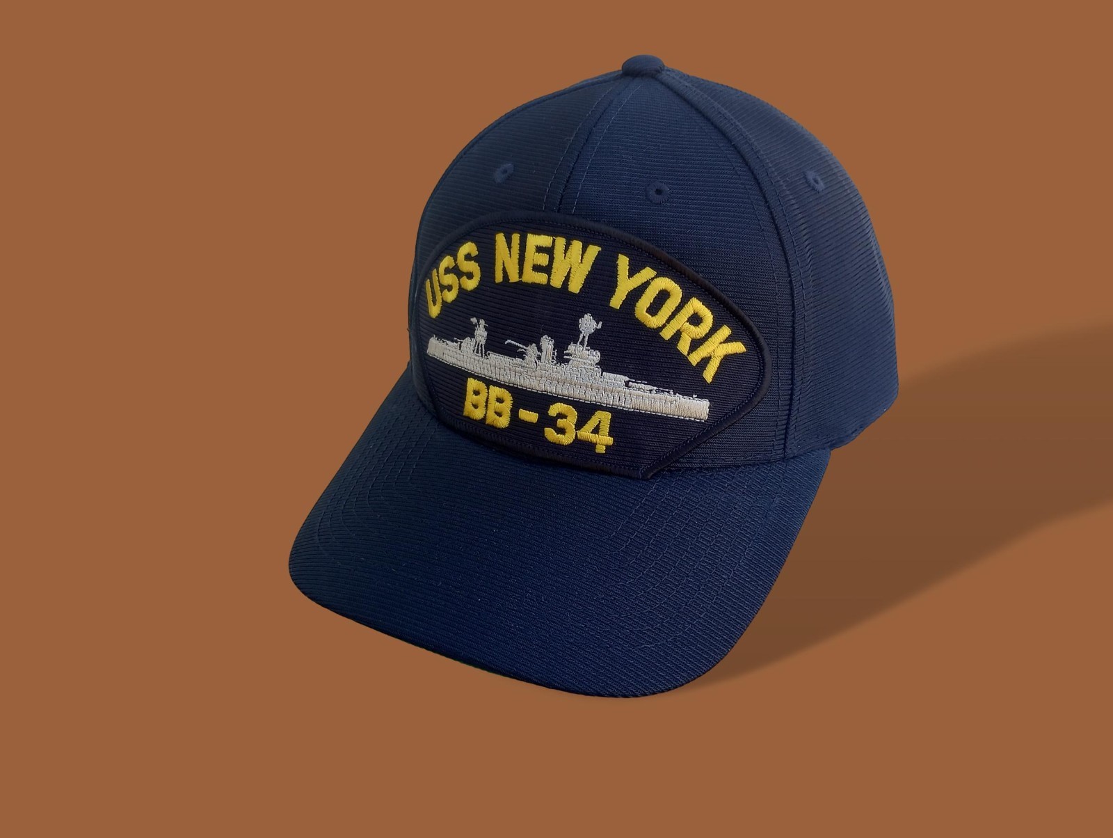USS NEW YORK BB-34 U.S NAVY SHIP HAT OFFICIAL U.S MILITARY BALL CAP U.S.A MADE