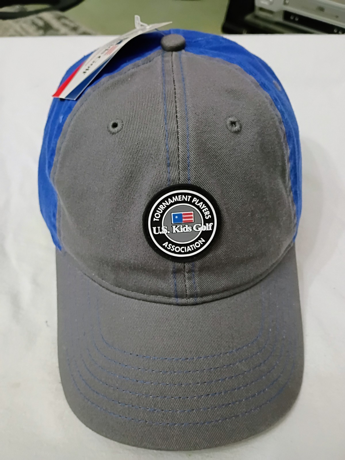 US Kids Golf Tournament Players Association W Tags Caddie Cap Hat Adult 2 Tone