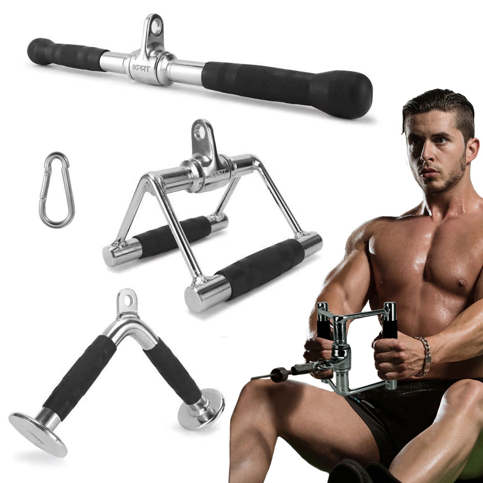 XPRT Fitness Tricep Press Down Cable Attachment Pull Down Accessories