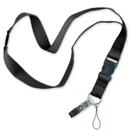 Lucky Line 6412005 Key Accessory, Lanyard,  Black, Pk5