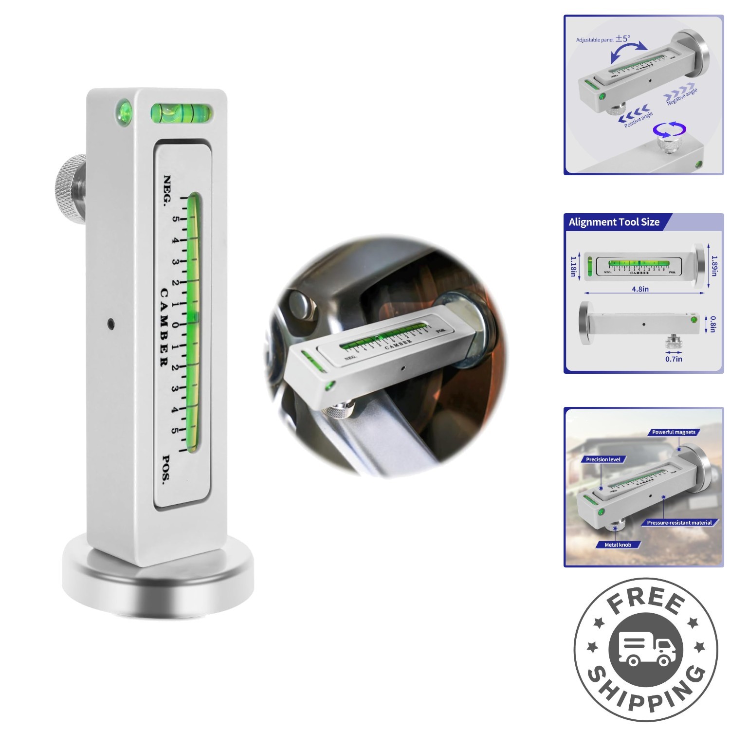 Efficient Camber Alignment Tool for Cars, Trucks, and RVs - Adjustable Design