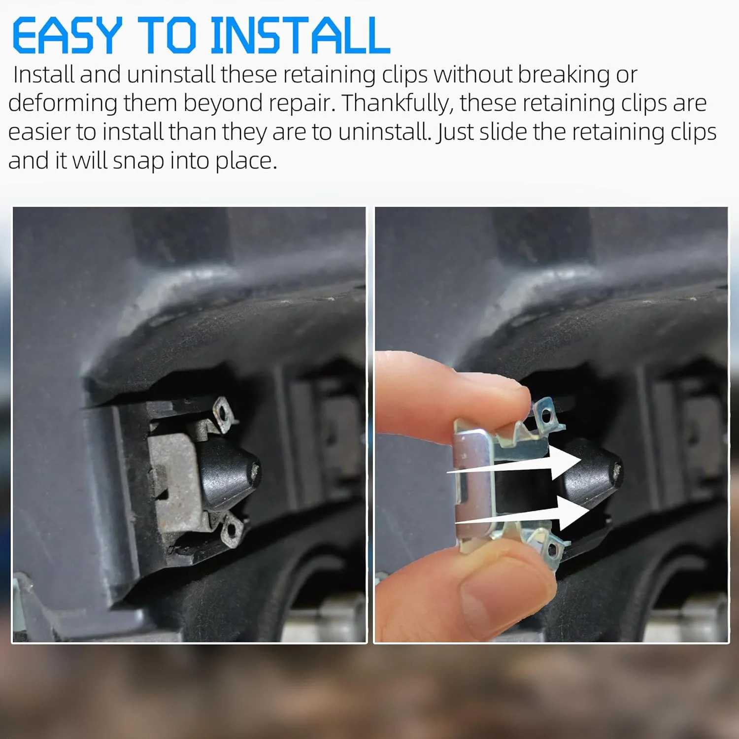 TonGass (6-Pack) Exact Replacement Pivot Headlight Retaining Clips Compatible wi