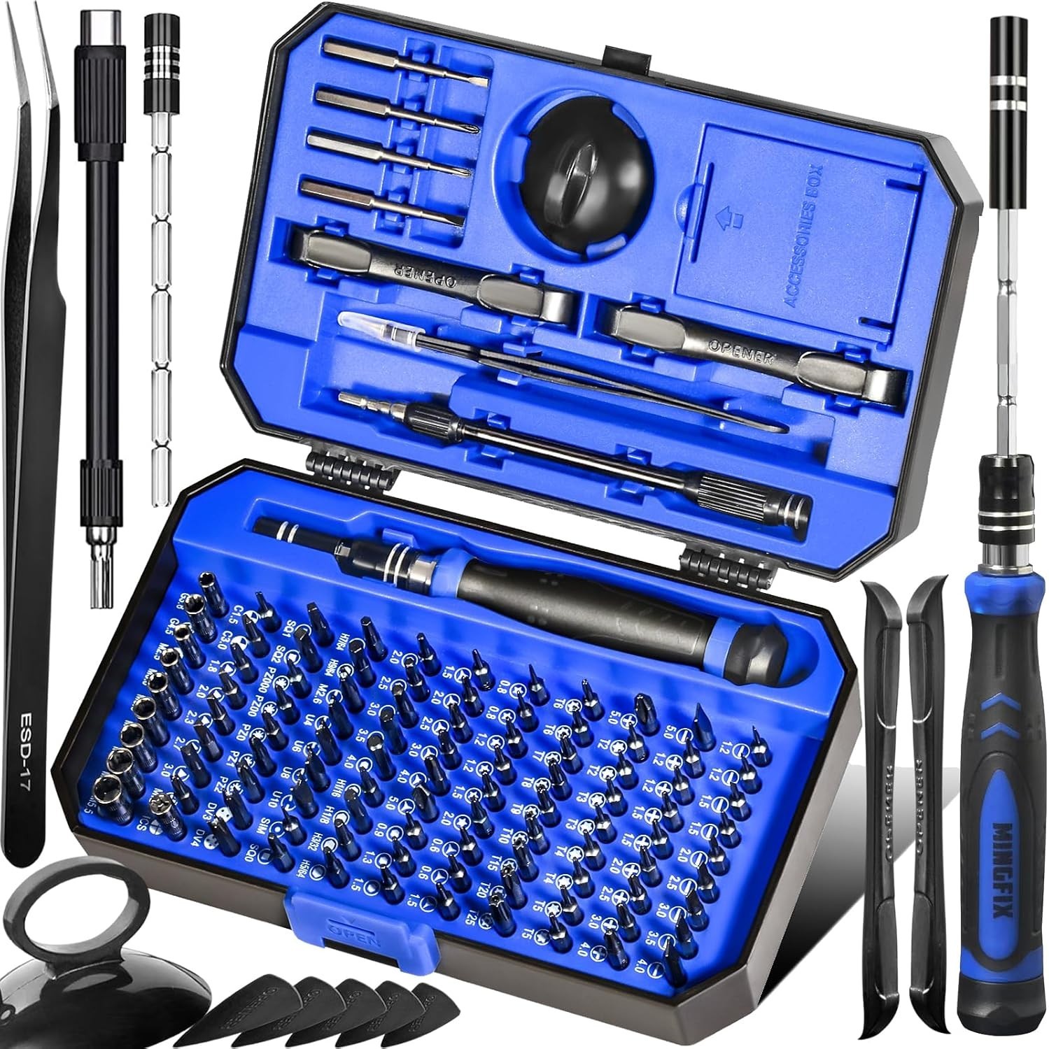 Precision Screwdriver Set with 103 Multi Bits, MINGFIX 115 in 1 Small Magnetic R