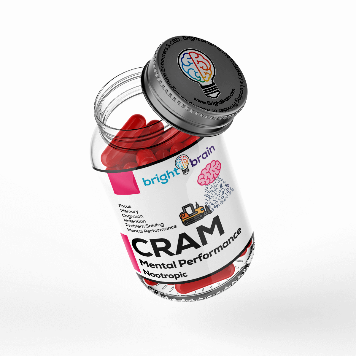 Bright Brain Cram | Award Winning Nootropic Supplement For Cramming, studying +