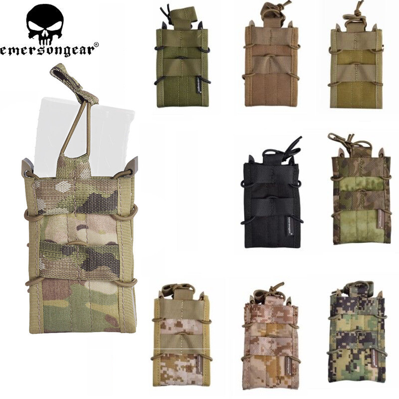 Emerson Tactical Single Stack Modular Molle 5.56 Mag Magazine Pouch Open Top Bag