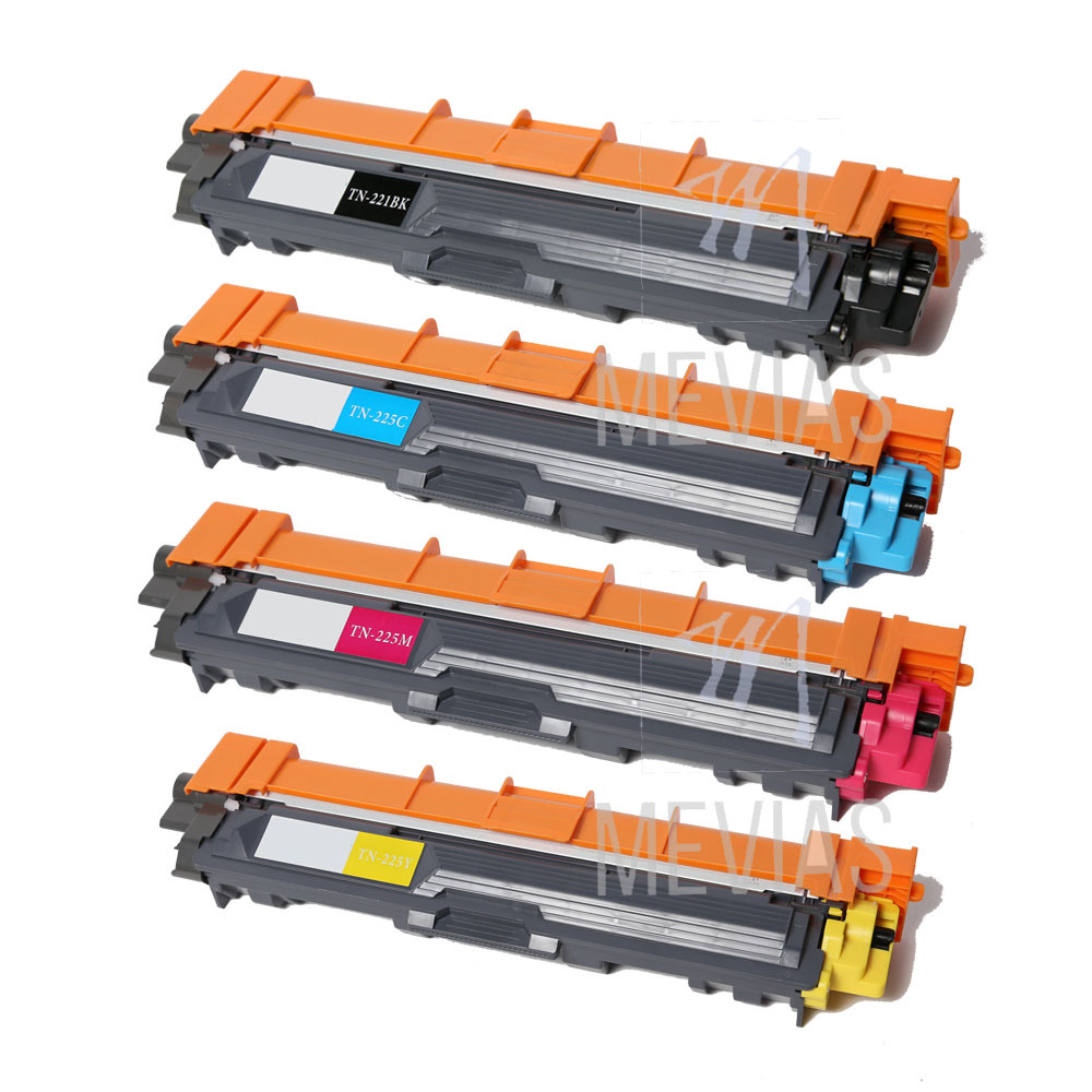 4 Pack TN221 TN225 Toner fit For TN221BK HL-3170CDW MFC-9130CW MFC-9340CDW