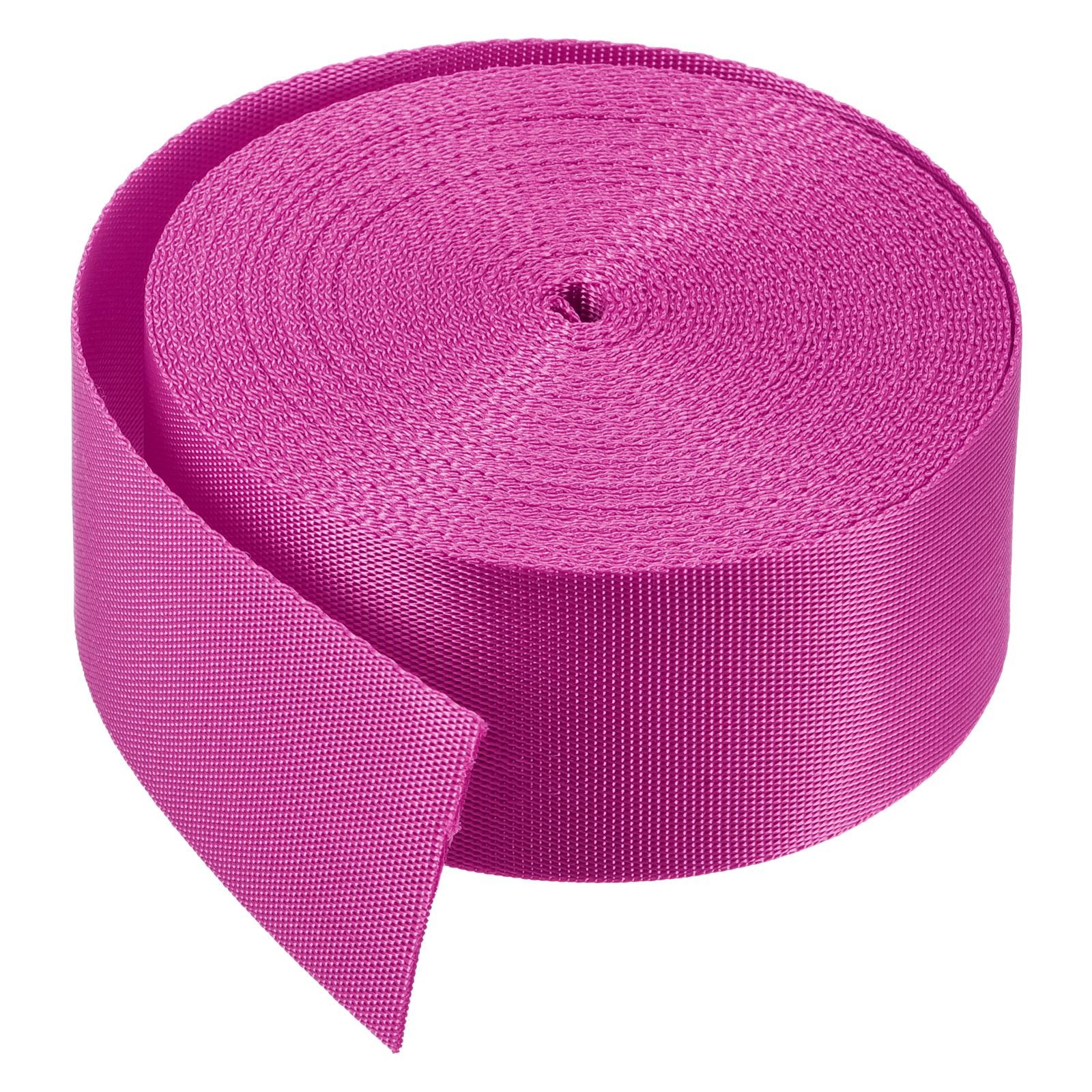 Flat Nylon Webbing Strap 1.5 Inch 10 Yards Rose Red for Backpack, Luggage-rack