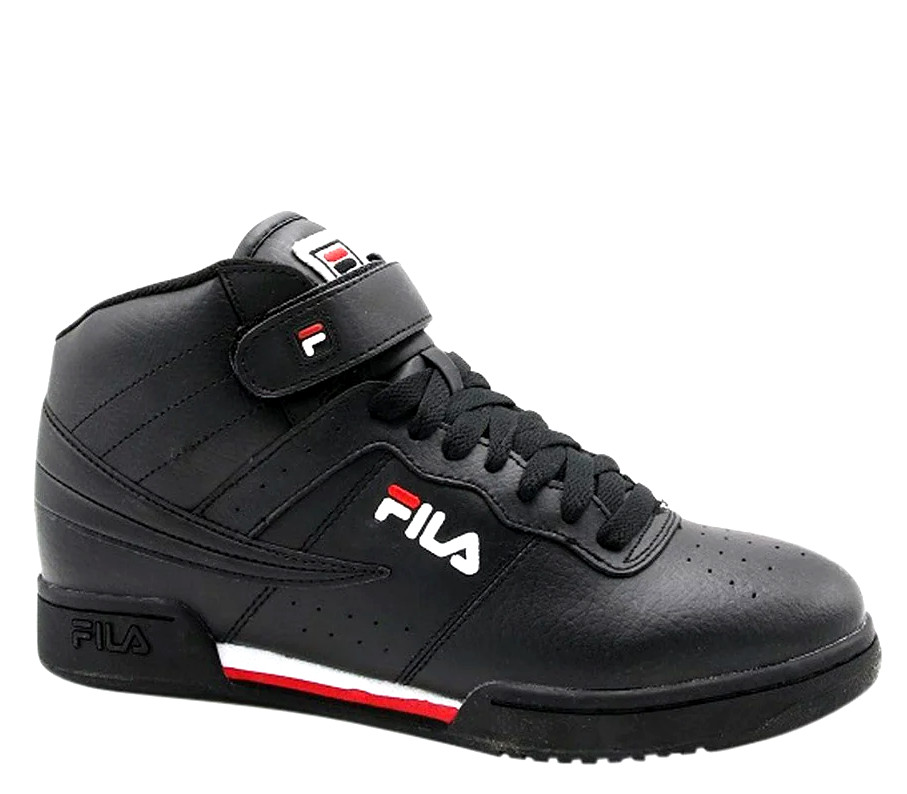 Fila Mens F-13V Lea/Syn  1VF059LX-970 BLACK/WHITE/RED HI TOP MENS CASUAL SHOE