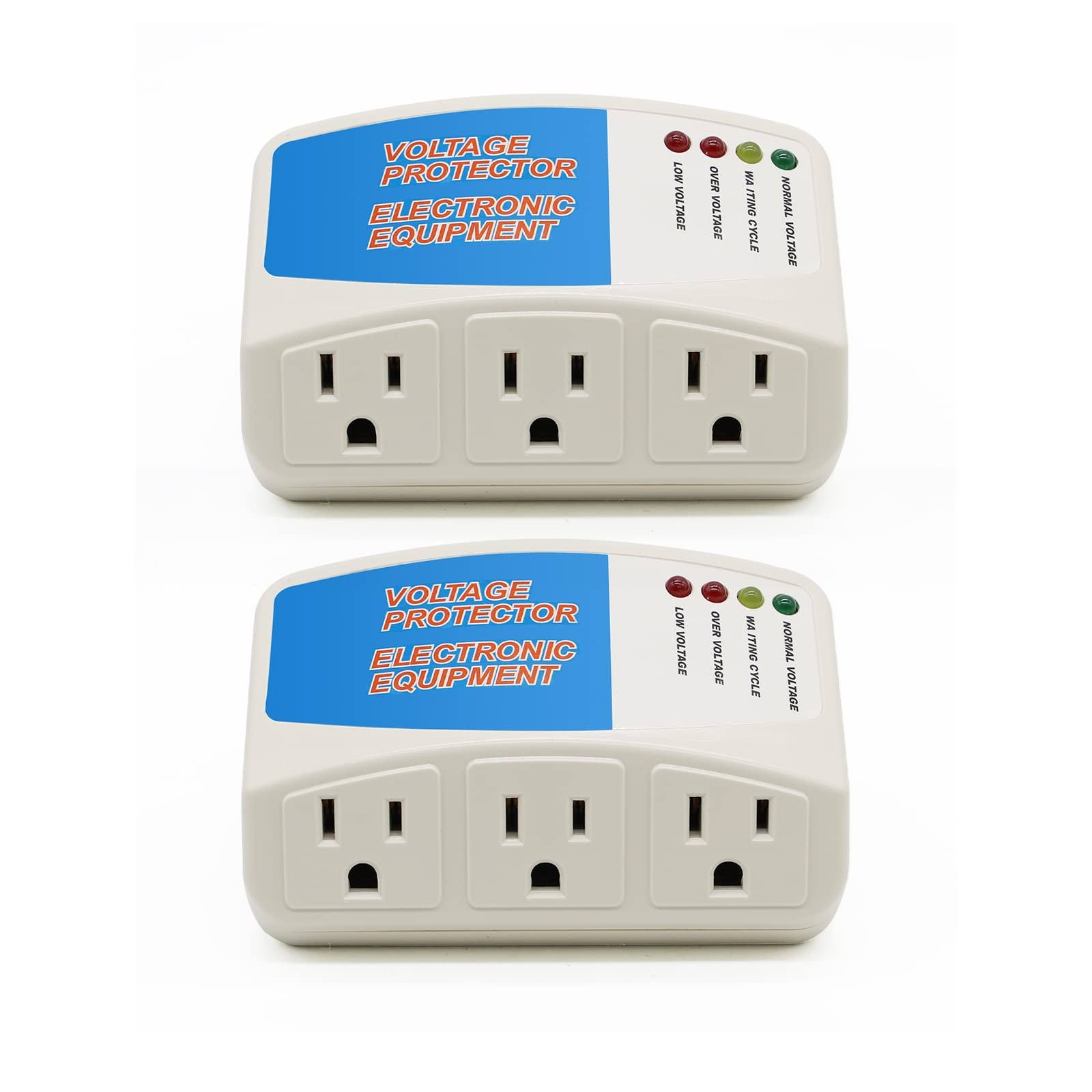 1875 Watts, 120V, 15A, 2 Pack Voltage Stabilizer for Appliances with LED Delay