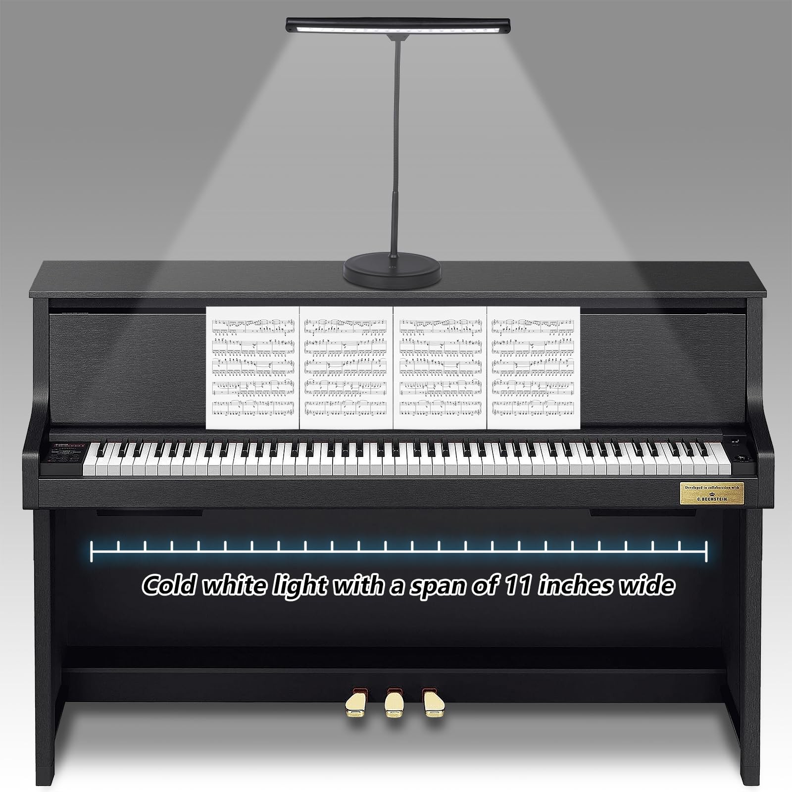18 LED Piano Music Light Adjustable Stand Grand Piano Book Reading Crafting
