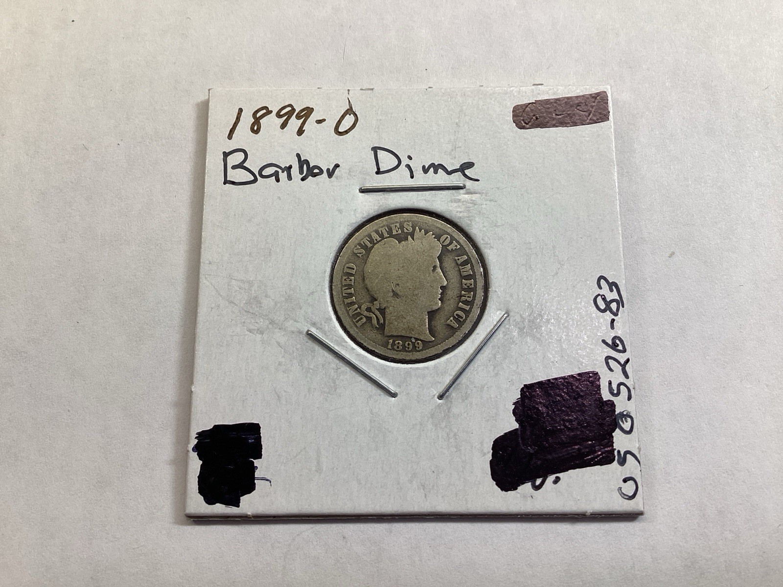 1899-O Barber 90% Silver Dime from New Orleans Mint 050526 83tk