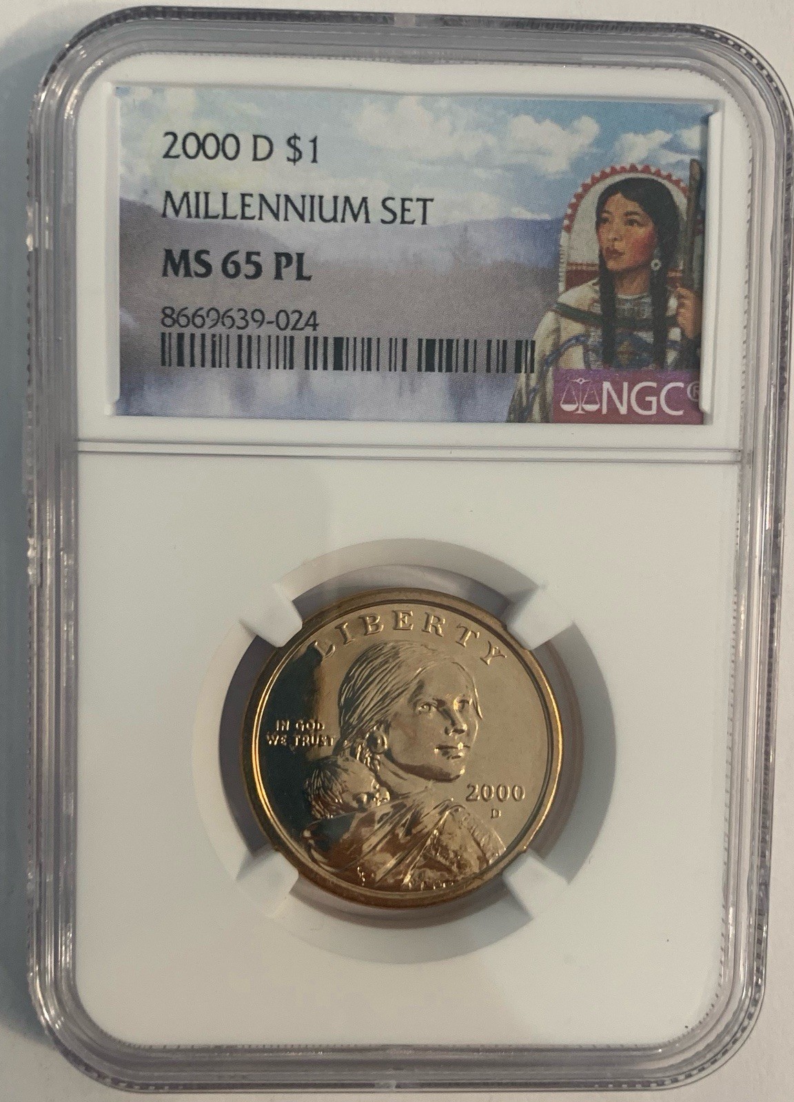 2000-D SACAGAWEA DOLLAR MILLENNIUM SET :: NGC MS-65 PL ::