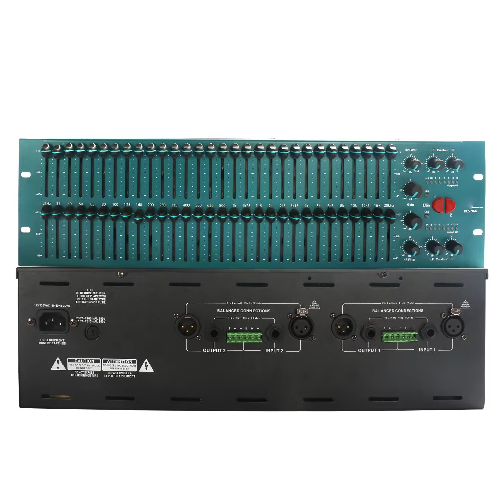 Dual 31 Band Stereo Equalizer Loudspeakerr Managed Graphic Equalizer for Studio