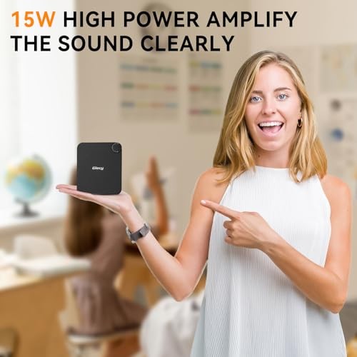 Portable Voice Amplifier with Wired Microphone Headset, Matte Black