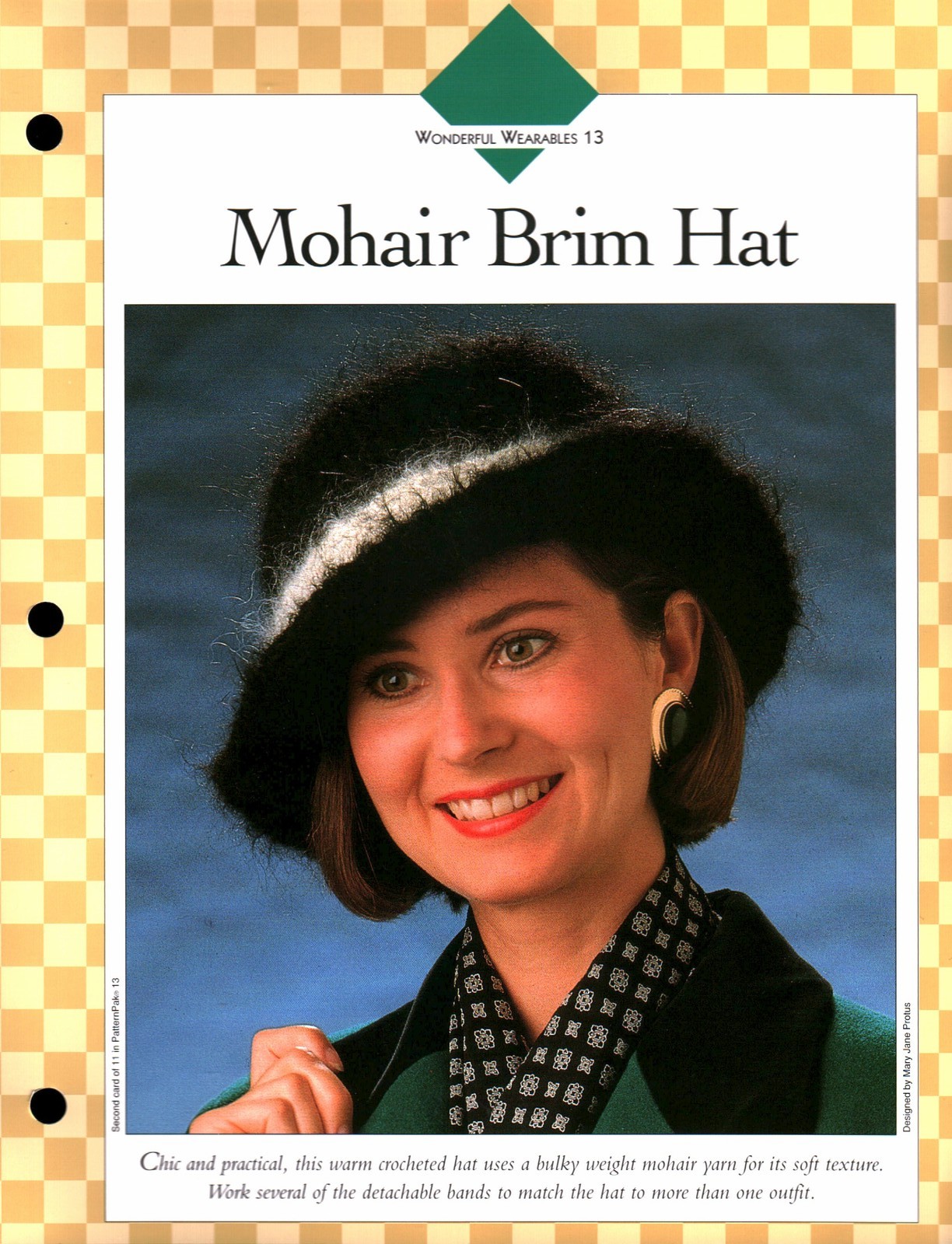 Mohair Brim Hat - Wonderful Wear 13 | Vanna Crochet Faves 85130-B